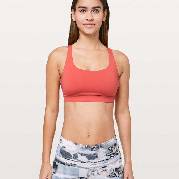 Lululemon Energy Bra Poppy Coral Size 6 - Picture 1 of 6